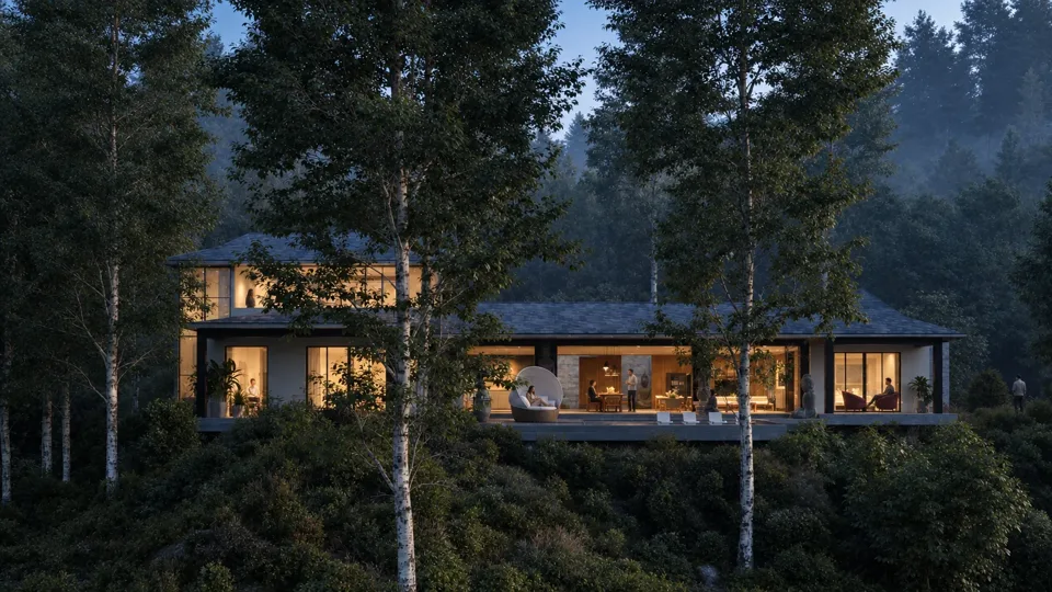 Residencia contemporánea en el bosque